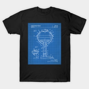 BBQ Grill Patent - Barbecue Chef Kitchen Cooking Art - Blueprint T-Shirt